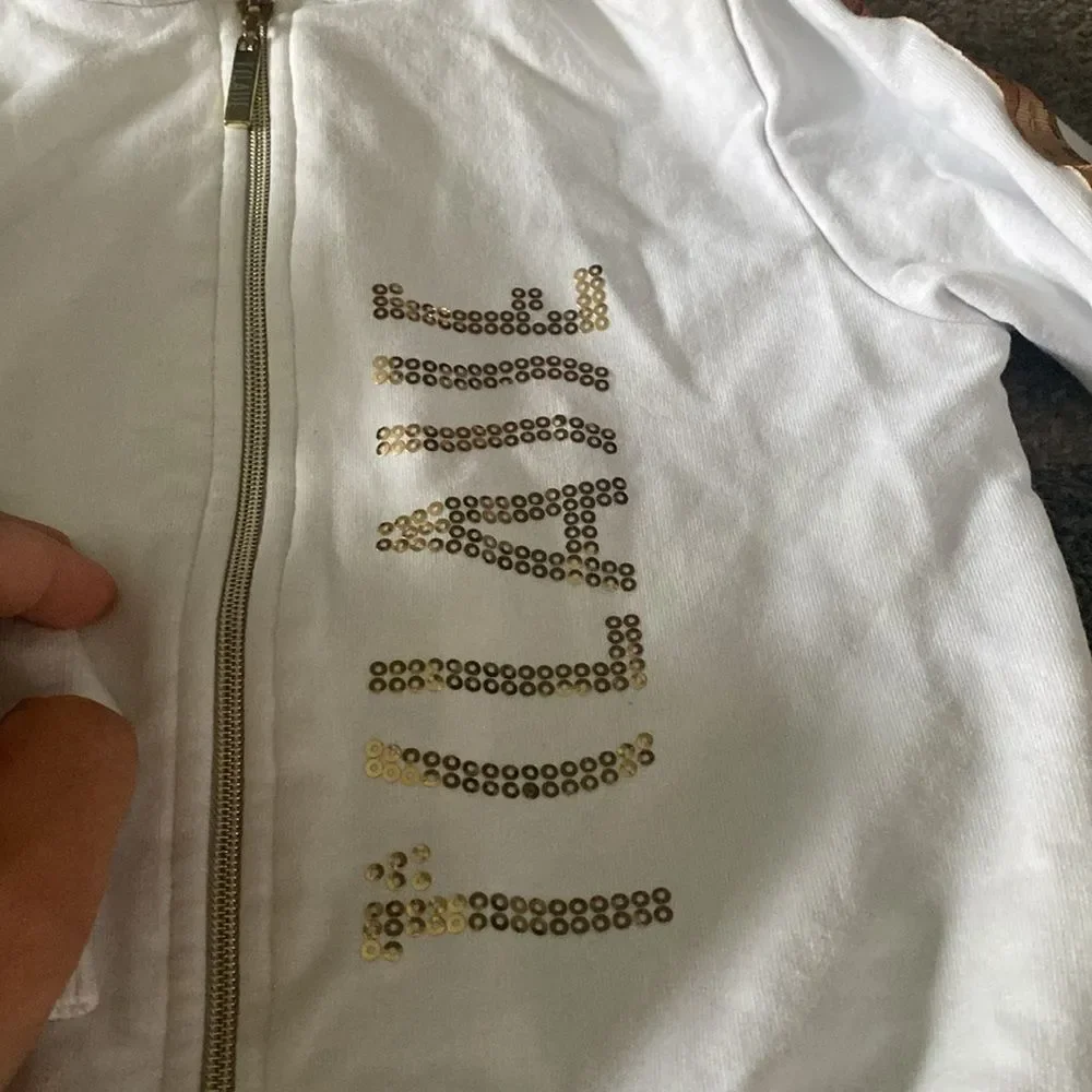 White tracksuit for girls by Alviero Martini 18 -24 m